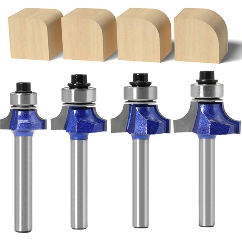 foto del prodotto kzq set di 4 frese rotonde con gambo da 6 mm