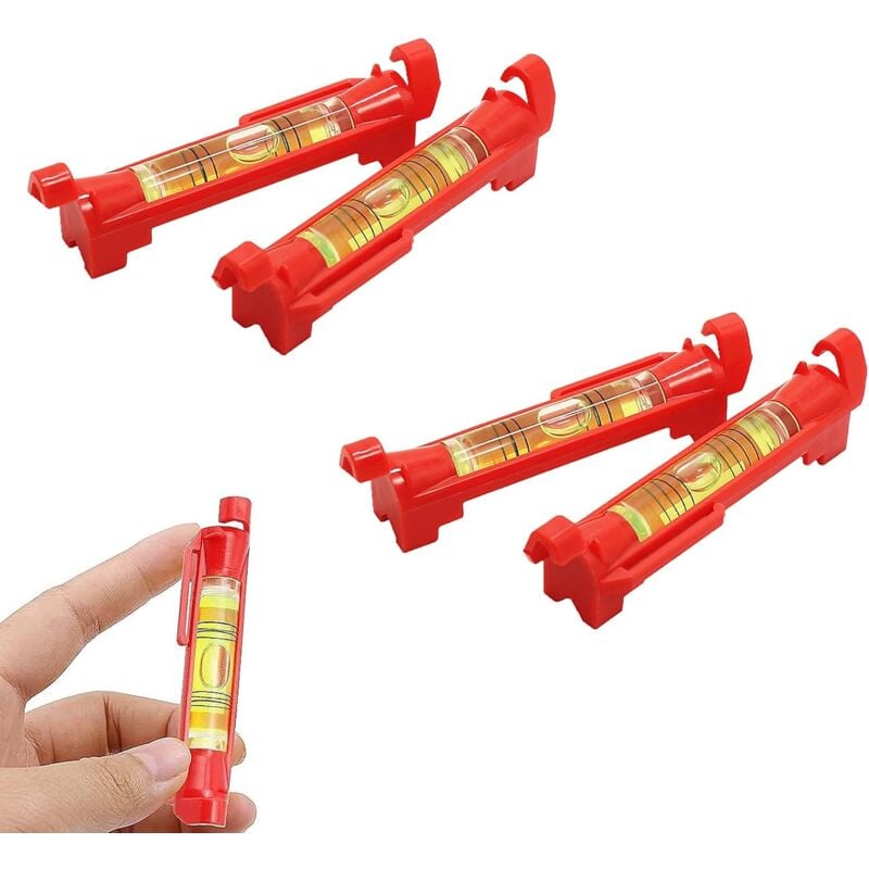 foto del prodotto kzq set di 4 livelle a bolla a filo, mini livella a bolla, piccola livella a bolla, adatta per muratura, idraulici, tubi e piastrelle