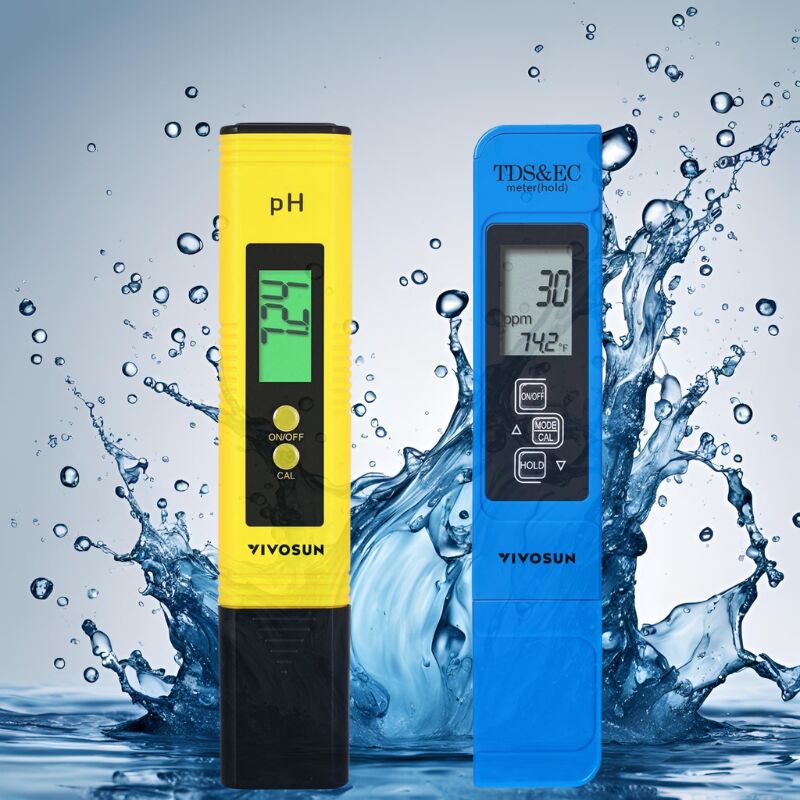 foto del prodotto kzq set misuratore di ph e misuratore di tds, misuratore di ph a penna ad alta precisione 0,05 ph, misuratore di tds 3 in 1 tds, ec e temperatura 