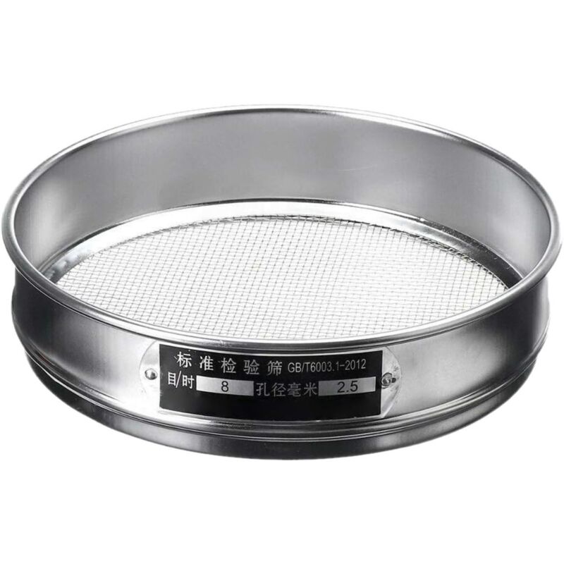 foto del prodotto kzq setaccio per farina in acciaio inox a 8 maglie, setaccio da giardino, setaccio da pasticceria, diametro 2,5 mm, profondit 20 cm, profondit 5