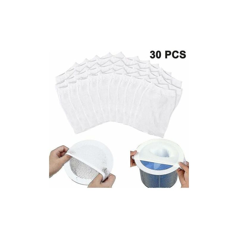 foto del prodotto kzq skimmer filtro piscina, 30 pezzi calzini skimmer piscina, calzini skimmer piscina, per catturare foglie alberi piscina proteggere piscina