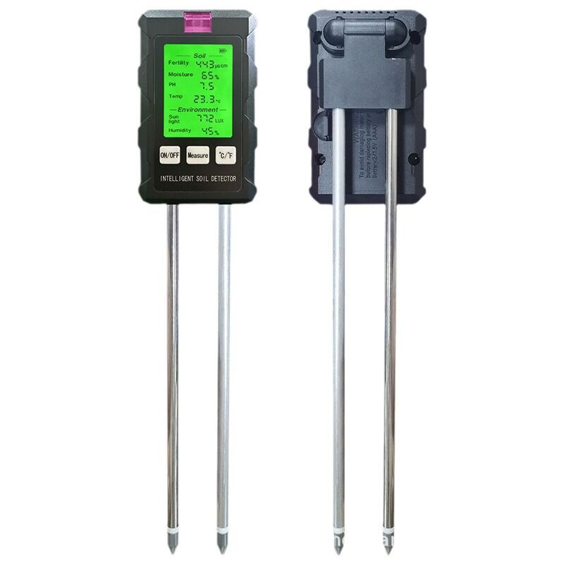 foto del prodotto kzq sol multifunction test 6 in 1 per piante con umidit del sol, fertilizzante, ph, temperamento, luminescenza del sol, umidit ambivalente,