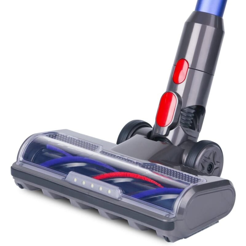 foto del prodotto kzq spazzola compatibile con dyson v10 v8 v7 v11 v15 accessorio per aspirapolvere testina aspirapolvere con 5 lampade per pavimenti duri e moquette