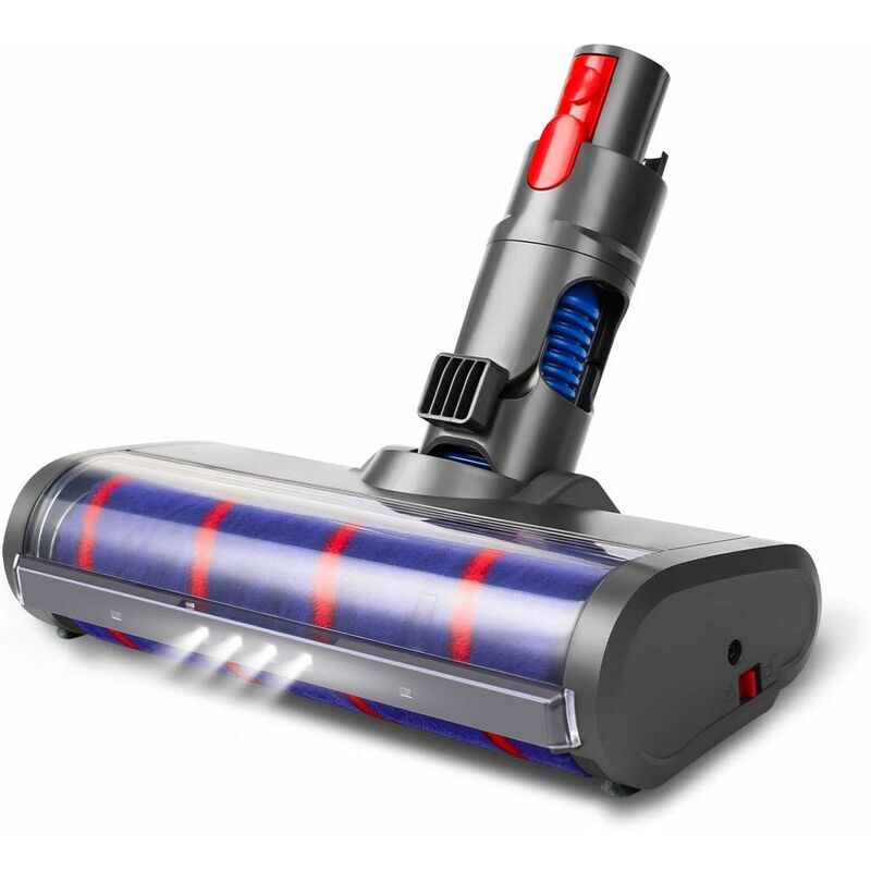 foto del prodotto kzq spazzola morbida per la pulizia con luce led attacco testina di pulizia compatibile con gli aspirapolvere portatili senza fili dyson v11 v10