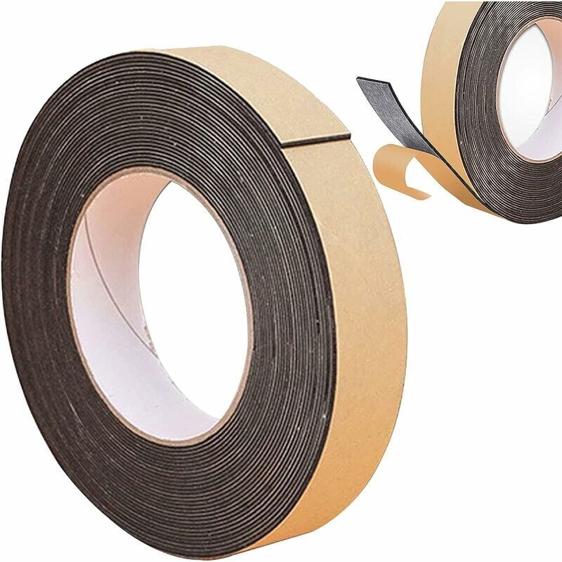 foto del prodotto kzq striscia di tenuta autoadesiva, guarnizione in gomma per porta, guarnizione in schiuma adesiva, 25 mm larghezza 2 mm spessore 10 m