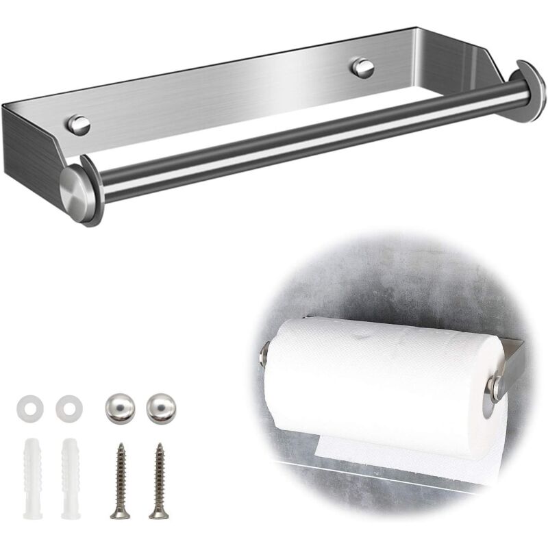 foto del prodotto kzq supporto per porta carta da cucina porta carta da cucina in acciaio inox dispenser sopalin porta carta da cucina a parete porta rotolo da