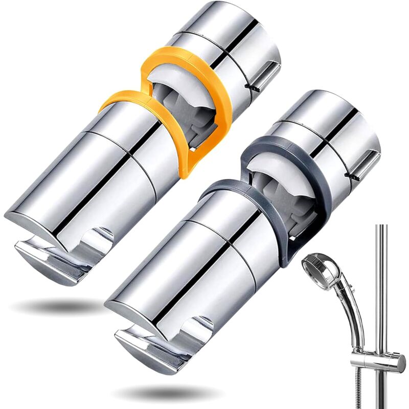 foto del prodotto kzq supporto universale per soffione doccia, 2 supporti per soffione doccia per barra doccia da 18 25 mm, girevole a 360 gradi, supporto per