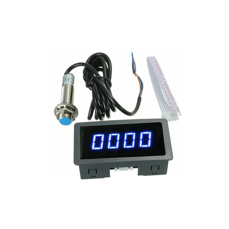 foto del prodotto kzq tachimetro digitale a 4 led blu sensore interruttore di prossimit hall