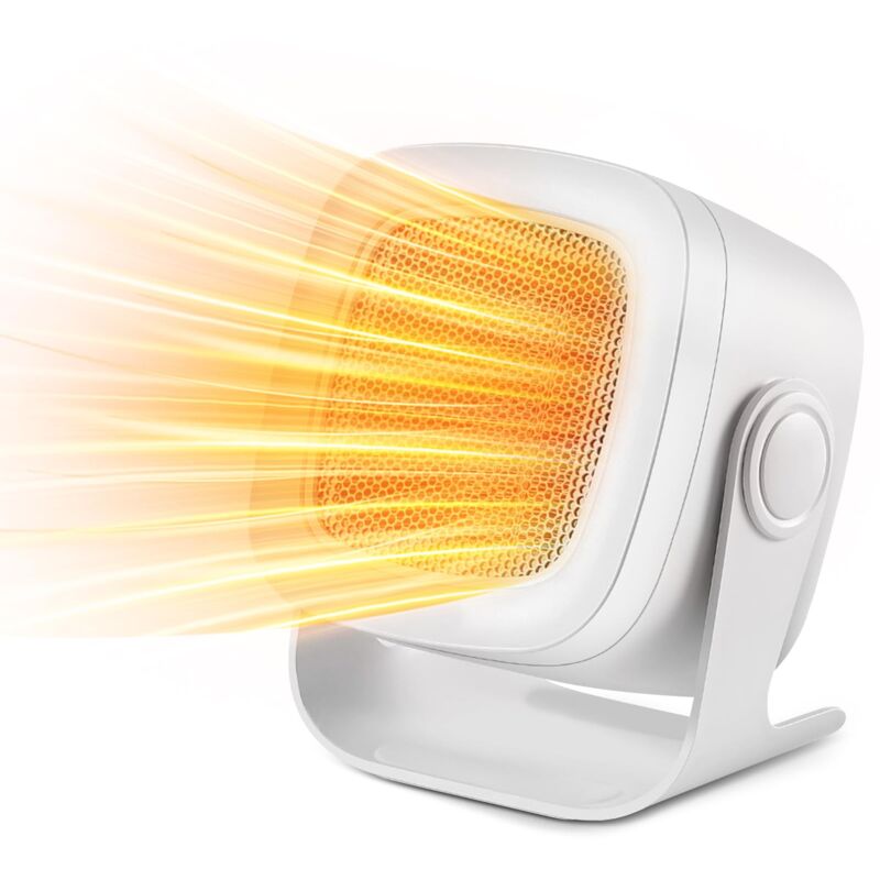 foto del prodotto kzq termoventilatore, mini riscaldatore elettrico ptc oscillazione di 90 , riscaldatore elettrico con 2 modalit , riscaldatore compatto,