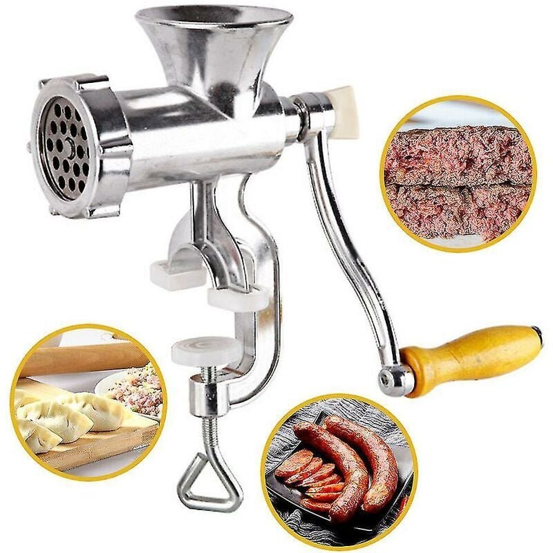 foto del prodotto kzq tritacarne manuale macchina per tritare carne e fare salsicce con funzione per preparare salse ideale per la cucina.