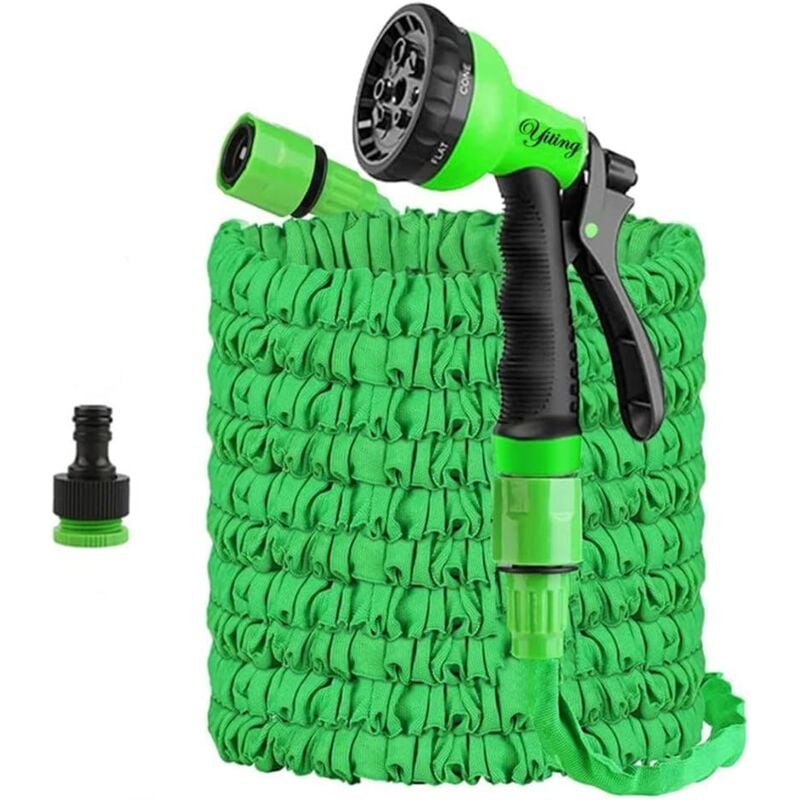 foto del prodotto kzq tubo da giardino espandibile da 7,5 m 15 m 30 m 37,5 m 45 m 60 m con 8 modalit di spruzzo, raccordi adattabili da 1 2 e 3 4 , tubo