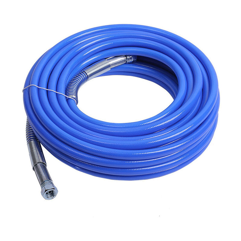 foto del prodotto kzq tubo flessibile per spruzzatura airless graco 15 m x 1 4 pollici per spruzzatore di vernice graco 4300 psi colore blu.