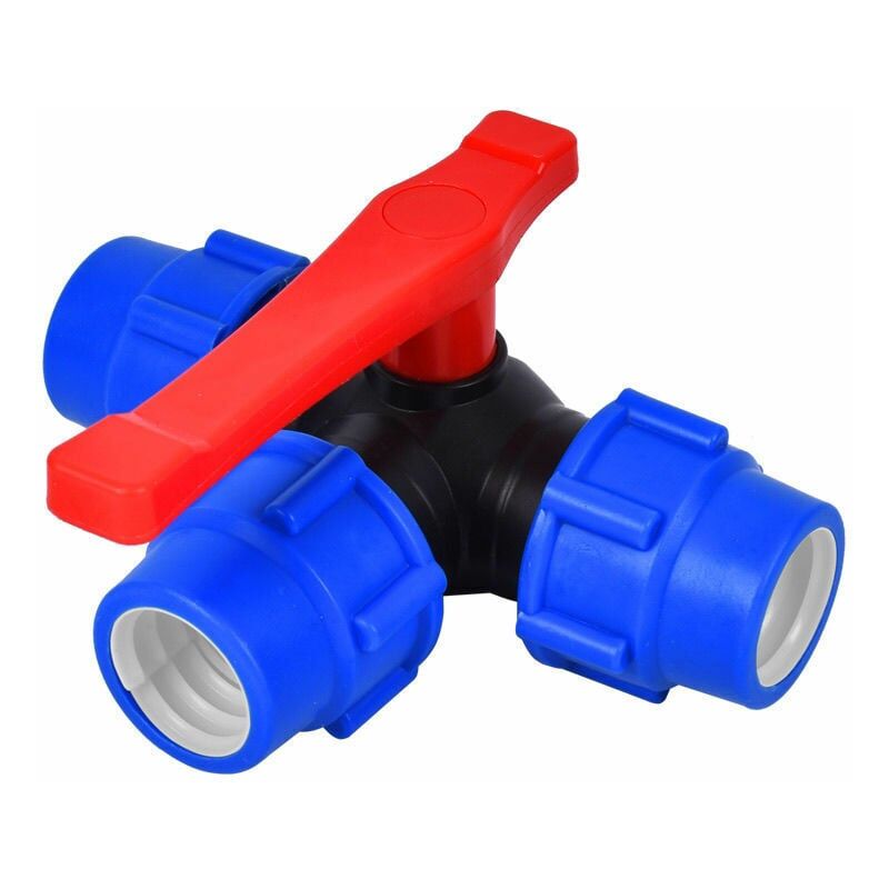 foto del prodotto kzq valvola a sfera di intercettazione, valvola a sfera a tre vie da 32 mm, attacco rapido, tubo in pvc pe, connettore a t con interruttore rapido