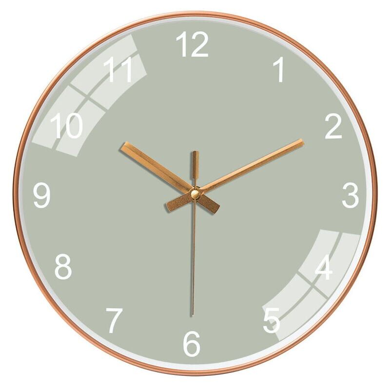 foto del prodotto kzq verde chiaro orologio da parete silenzioso da 12 pollici, orologio rotondo senza scala, semplice, creativo, alla moda, decorazione da parete