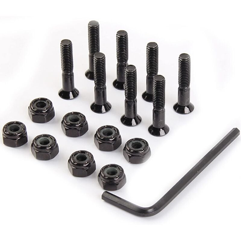 foto del prodotto kzq viti per skateboard, bulloni per skateboard, viti per longboard, ferramenta per riparazione skateboard, bulloni di fissaggio per skateboard, 50