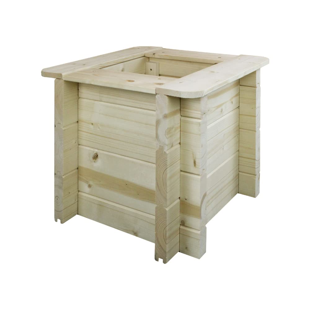 foto del prodotto l?aiuola di giardino sopraelevata in legno - 38x38x35 cm - timbela m610