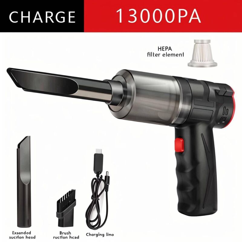 foto del prodotto l h cfcahl aspirapolvere manuali, aspirapolvere a batteria per auto 2 in 1 aspirapolvere a mano senza fili per casa e auto mini aspirapolvere a