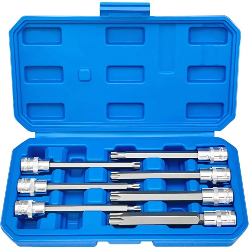 foto del prodotto l h cfcahl bussola per chiave inglese, bussole torx lunghe, 7 pezzi, bussola torx maschio da 3 8 , bussole torx lunghe t25, t30, t40, t45, t50,