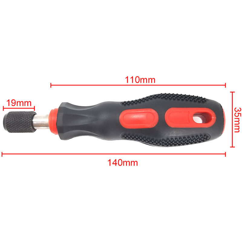 foto del prodotto l h cfcahl cacciavite da 1 4 di pollice 6,35 mm con portainserti magnetico, impugnatura corta, portacacciavite manuale con impugnatura in pp tpr,
