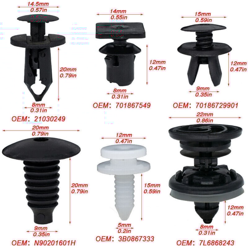 foto del prodotto l h-cfcahl - clip di fissaggio 120x per vw transporter t4 t6 t5, perno di supporto rivestimento interno l h