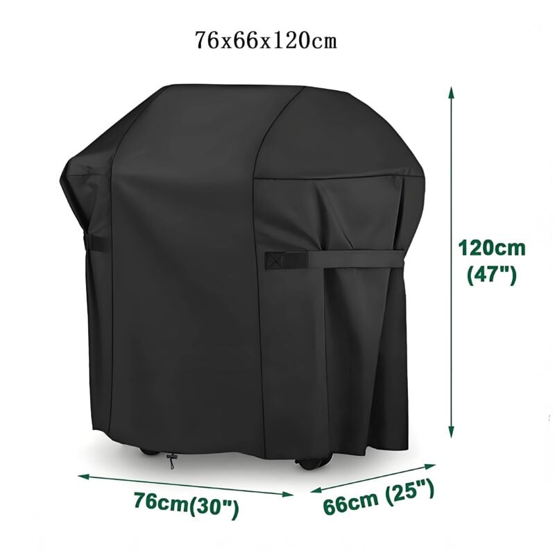 foto del prodotto l h cfcahl copertura per barbecue 76x66x120cm telo protettivo nero 420d telo protettivo per barbecue plancha telo per barbecue da esterno antivento