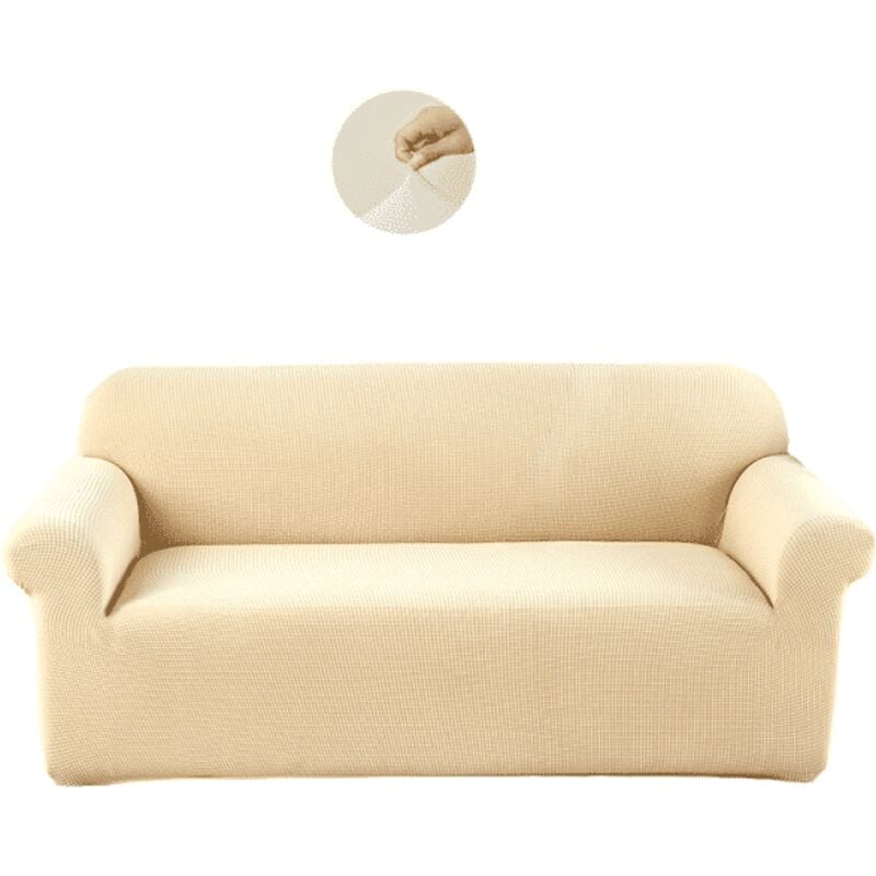 foto del prodotto l h cfcahl copridivano elasticizzato copridivano 3 posti copridivano 185 230cm copridivano beige copridivano super elastico universale, moderno,