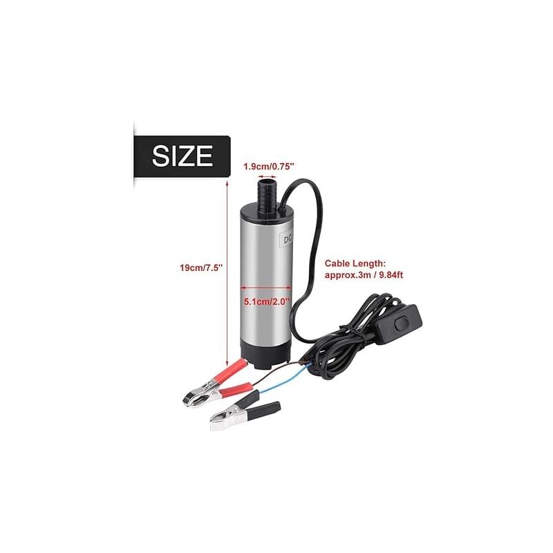 foto del prodotto l h cfcahl pompa di trasferimento, mini pompa del carburante da 12 v in acciaio inossidabile, pompa diesel, pompa dell acqua diesel con filtro
