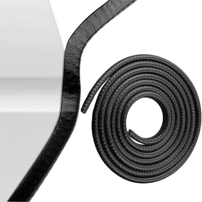 foto del prodotto l h cfcahl protezione per portiera auto 4m 10x7 mm, nero protezione anticollisione in gomma a forma di u per la maggior parte delle auto
