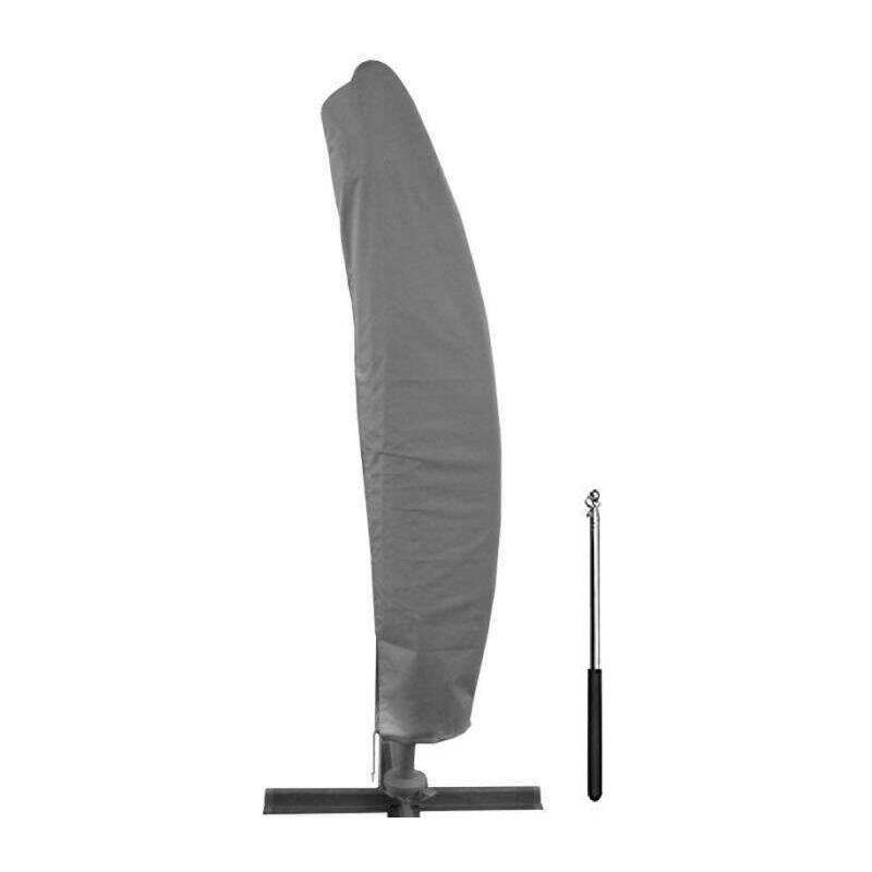 foto del prodotto l h cfcahl telo per ombrellone 205 x 57 x 48 25 cm, 210d oxford grigio, impermeabile, antivento, resistente ai raggi uv, antistrappo, extra large