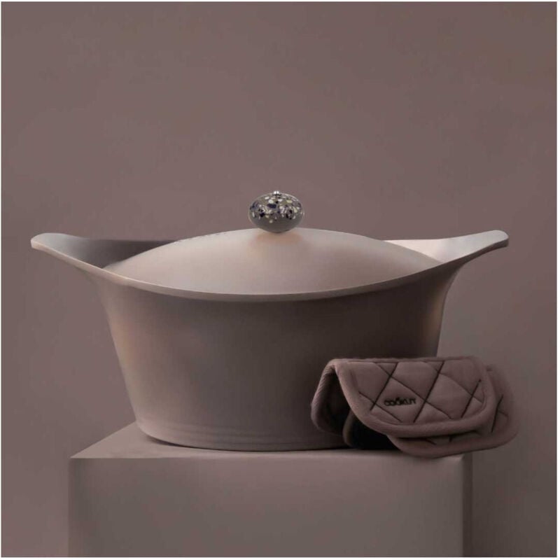 foto del prodotto l'incredibile cocotte 28cm cookut moka - mjc28tait