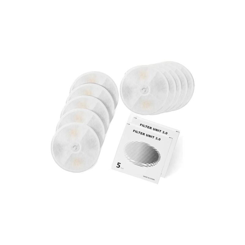 foto del prodotto l ment filtrant pour distributeur d eau pour chats et chiens, 3.0 10 pi ces utiliser sur les distributeurs d eau eversweet 2.0 3.0 cybertail
