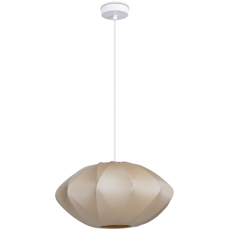 foto del prodotto l mpara colgante luminaria de suspensi n sal n dormitorio comedor moderna nylon e27 beige, luce a sospensione tipo 2 paco home