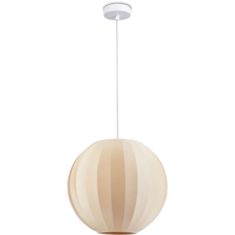 foto del prodotto l mpara colgante luminaria de suspensi n sal n dormitorio comedor moderna nylon e27 beige, luce a sospensione tipo 3 paco home