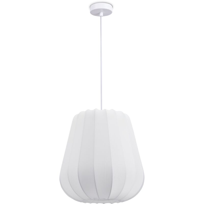 foto del prodotto l mpara colgante luminaria de suspensi n sal n dormitorio comedor moderna nylon e27 bianco, luce a sospensione tipo 5 paco home