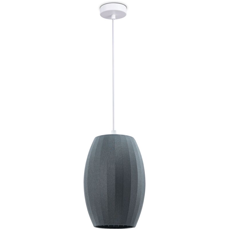 foto del prodotto l mpara colgante luminaria de suspensi n sal n dormitorio comedor moderna nylon e27 grigio, luce a sospensione tipo 4 paco home