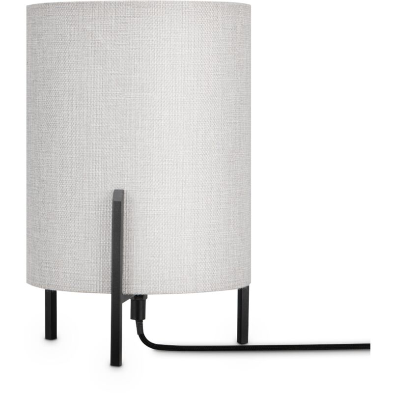 foto del prodotto l mpara de pie mesa sal n dormitorio l mpara de tela decoraci n estilo moderno lampada da tavolo, nero grigio paco home