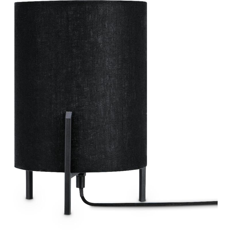 foto del prodotto l mpara de pie mesa sal n dormitorio l mpara de tela decoraci n estilo moderno lampada da tavolo, nero paco home