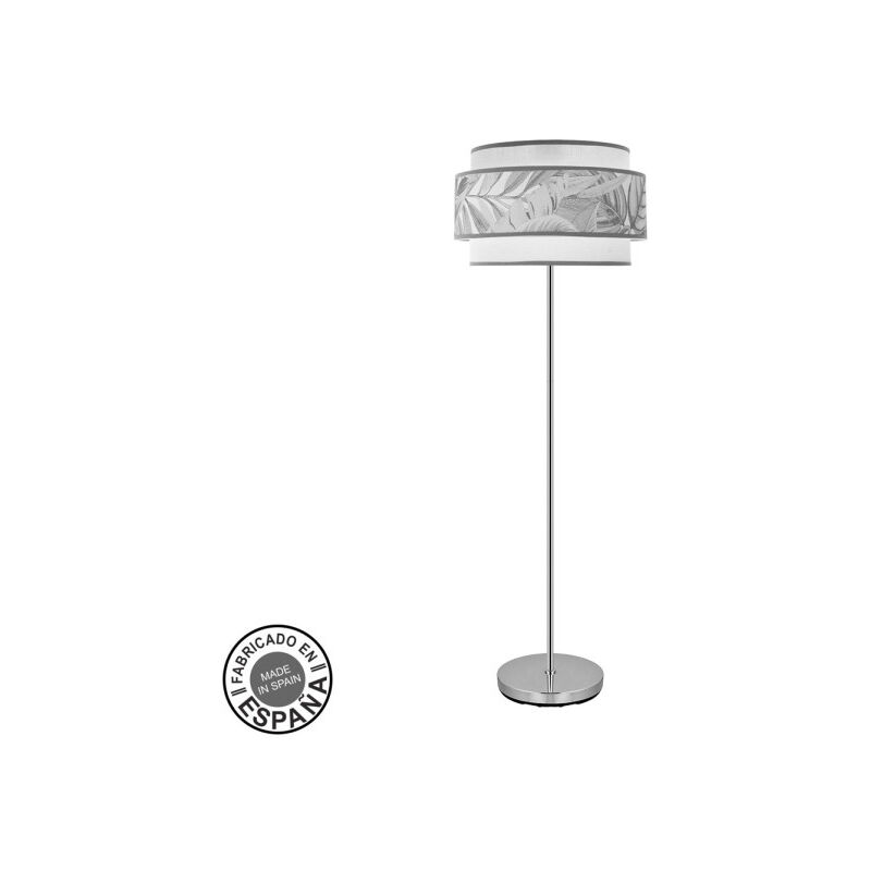 foto del prodotto l mpara de pie sal n 3p camerun 1xe27 cromo blanc gris 40d fabrilamp