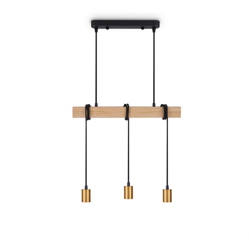 foto del prodotto l mpara de suspensi n colgante sal n comedor cocina vintage e27 ottone, lampada a sospensione 3xe27 paco home