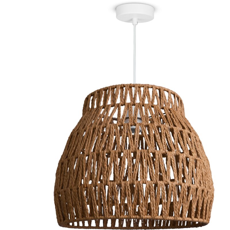 foto del prodotto l mpara de suspensi n led colgante sal n dormitorio comedor pantalla de papel e27 luce a sospensione bianca, natura 35cm paco home