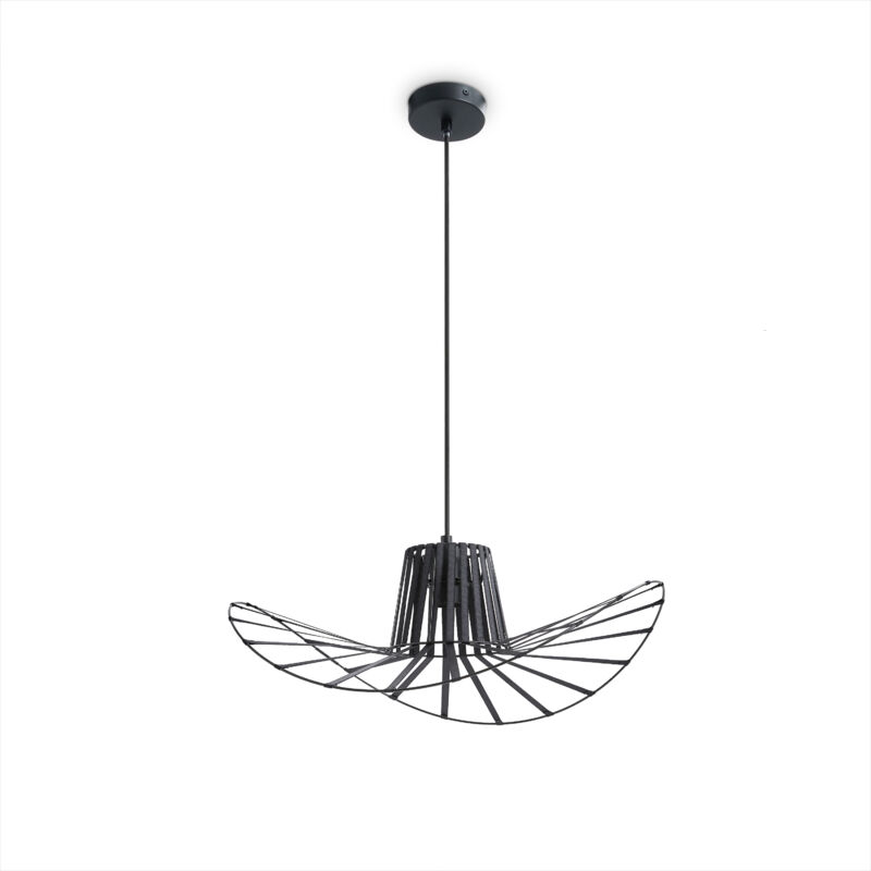 foto del prodotto l mpara de suspensi n led sal n comedor dormitorio colgante estilo moderno luce a sospensione nero, nero 45 cm paco home
