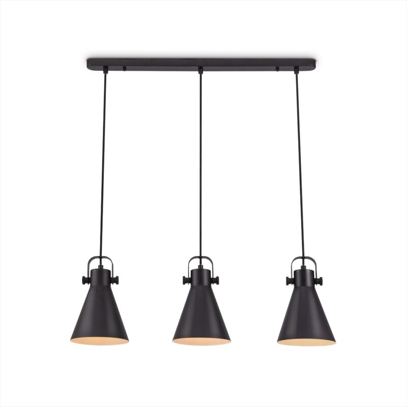 foto del prodotto l mpara de suspensi n sal n comedor colgante mesa comedor industrial nero 4, lampada a sospensione 3 flame paco home