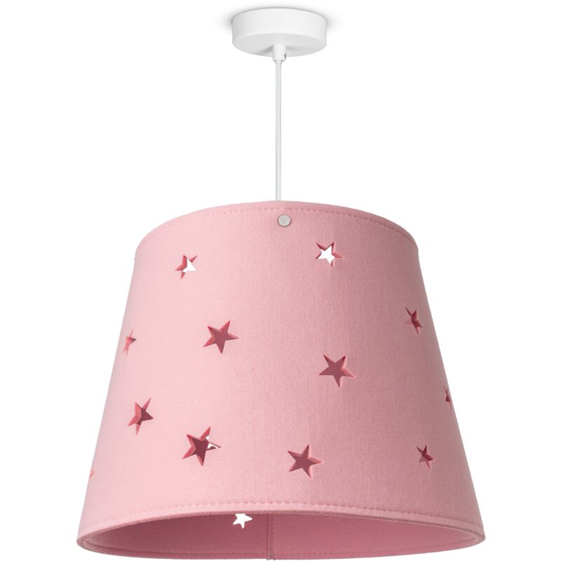 foto del prodotto l mpara infantil habitaci n infantil colgante tela estrellas ni os ni as luce a sospensione, rosa paco home