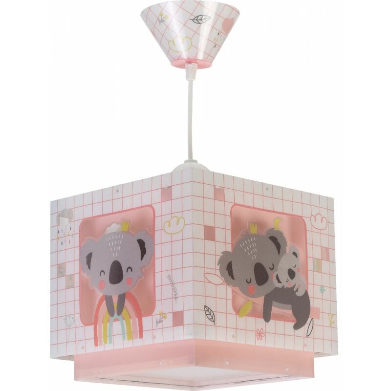 foto del prodotto l zete lampada a sospensione per bambini koala rosa