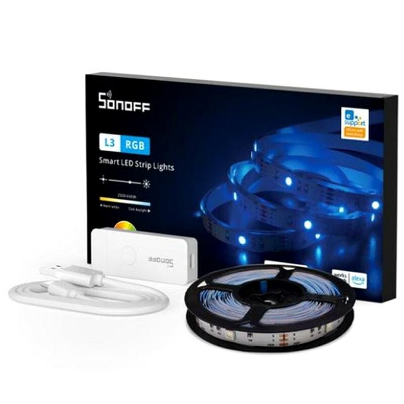 foto del prodotto l3 rgb striscia led smart 5m sonoff
