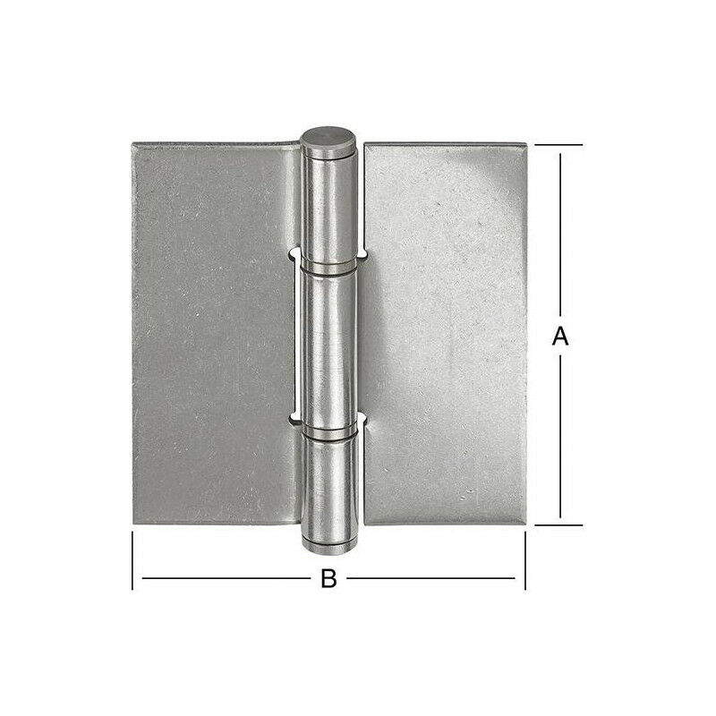 foto del prodotto la cerniera della porta 90x85mm non trafitta. acciaio inossidabile