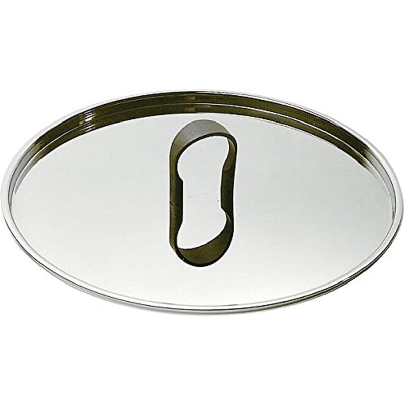 foto del prodotto la cintura di orione 90200 16 l coperchio di design per pentola, acciaio inox 18 20, lucido, 16 cm alessi