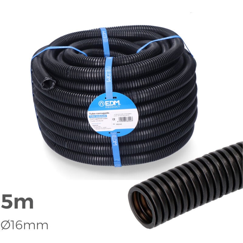 foto del prodotto la copertura interna di 16 mm x 25 mm e di 5 mm in pvc nero ce