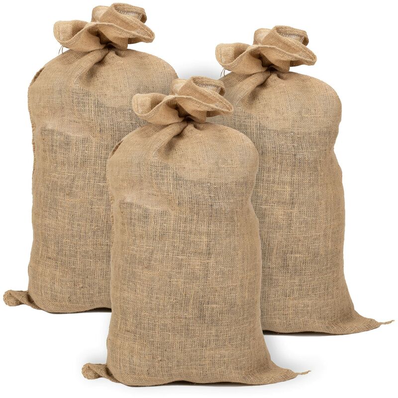foto del prodotto la cordeline acjn110l l3 set di 3 sacchetti in tela di iuta, 40 x 61 cm, 215 g m , 15 kg, colore naturale