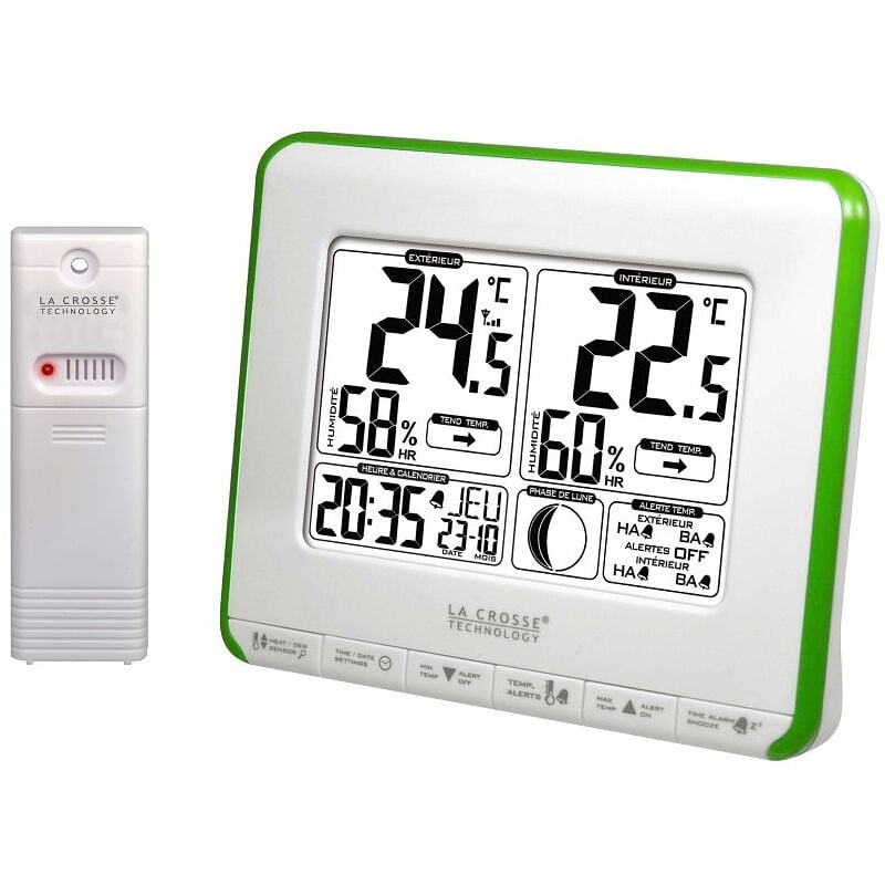 foto del prodotto la crosse technology stazione meteo ws6812 w green bianco verde